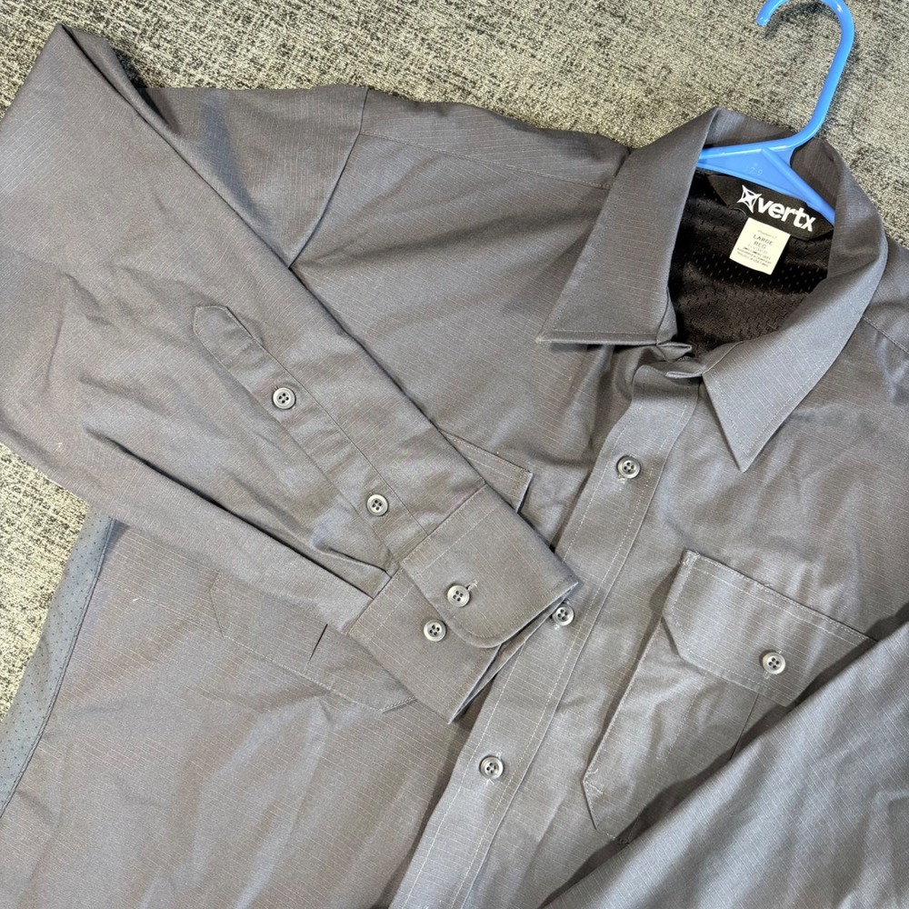 Vertx Phantom LT Shirt Large Smoke Grey Tactical Long Sleeve VTX8120